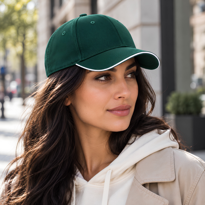 قبعة DAHERINK من التويل القطني بـ6 ألواح وحافة متباينة