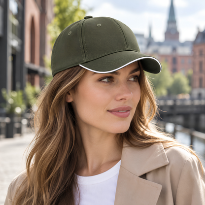 DAHERINK Classic Sandwich-Cap 6-Panel Baumwolle – Vorderansicht